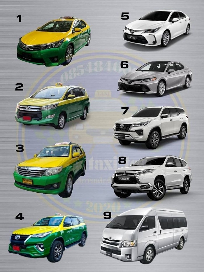 เลือกรถได้ตามความต้องการ taxi รถเก๋ง รถแวน รถ SUV & Limousine รถเช่าพร้อมคนขับ รถตู้ VIP พร้อมคนขับ